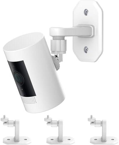 3 Pack BFYTN Wall Mount Compatible with Ring Stick Up Cam Wired/Battery and Indoor Cam HD (1st Gen) Security Camera,360 Degree Adjustable Mounting Bracket (White)