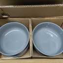 Famiware Milkyway Plates and Bowls Set, 12 Pieces Dinnerware Sets, Dishes Set for 4, Dark Gray