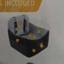 Dog Car Seats for Small/ Medium Dogs, FurFrolic Memory Foam Dog Booster Seat for Small Dogs up to 35 lbs, Travel Pet Car Seat with Washable Detachable Cover, Storage Pockets, 2 Safety Belts, Black Gray