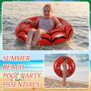 Sumind 4 Pcs 24 Inches Inflatable Pool Floats for Kids, Cute Pool Floaties Tube, Fruit Swim Tube Rings Bulk for Kids Girls Boys, Lake Beach Outdoor Party Decoration Summer Vacation Holiday