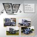 Fog Light Lamp Replacement for 1997-2015 Volvo VNL Trucks Pair Set (Led-Chrome-Two Light)