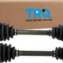TRQ Front Driver and Passenger Side CV Axle Assembly Set 2 Piece Compatible with 2003-2006 Hyundai Santa Fe V6 3.5L 4WD