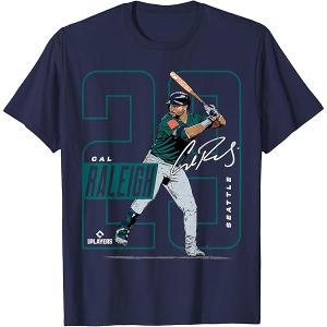 Raleigh | Seattle MLB Baseball Players | MLBCRA202M Comfort Colors Youth Heavyweight T-Shirt. Youth Small