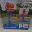 ShyLizard Toddler Basketball Hoop Indoor for Age 1-3, Height Adjustable Poolside Basketball Hoop with 3 Balls, Mini Basketball Hoop Sport Toys Birthday for Toddler Boy Girl 1 2 3 4 Year (Black)