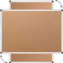 VIZ-PRO Large Cork Bulletin Board, 72 X 48 Inches, Wall-Mounted Corkboard with Silver Aluminium Frame for School, Office, and Home 6' X 4'