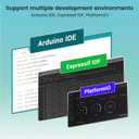 ELECROW ESP32 Display 1024x600, 10.1 Inch HMI ESP32-P4 IPS Touch Screen, Support AI Speech Interaction, ESP32-P4 Dual-Core Processor, Up to 400MHz, Compatible with Arduino, ESP-IDF (Without Camera)