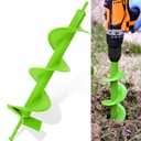 MAZING 16" x 4" Upgraded Spiral Auger Drill Bit for Planting, Heavy Duty Garden Auger Bit, Bulb Planter Tool for Post Hole Digger Plant Flower Bedding Digging