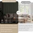 ANRODUO Rod Pocket and Back Tab Pleated Blackout Curtains with Hooks, Rings, Sage Green Curtains 84 Inches Long 2 Panels, Thermal Insulated Room Darkening Living Room Bedroom Curtain, 42x84 Inches