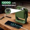 Magnetic Rechargeable Work Light with Stand, 4000LM Portable LED Light for Garage, Home, Emergency, Car Repair and Camping, 3 Color Temperatures, IP65 Waterproof