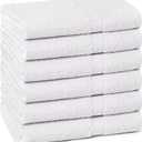 Towel and Linen Mart 100% Cotton White 6 Pack Bath Towel Set, Quick Dry, Super Absorbent, Light Weight, Soft Feel for Hotel, Spa and Bathroom (27 X 54) (White, 27 x 54 6 Pack)