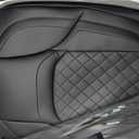 F150 Seat Covers 2015-2025 Front Pair, Truck Interior Sets with Lumbar Support Custom Fit for Ford F150 2015-2025, F250/F350/F450 2017-2025 Super Duty Crew Cab XLT XL Lariat Platinum, Black