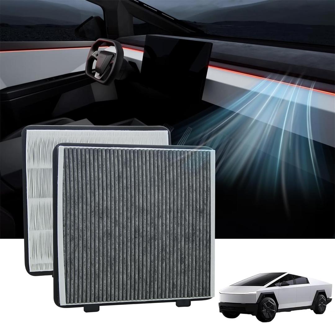 HEPA Air Filter for Tesla Cybertruck with Activated Carbon Replacement Accessories for Trunk Air Inlet(1 Pack)