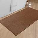 chakme Bathroom Rugs Mat 47x24, Ultra Thin Non Slip Bath Rug Large Quick Dry Absorbent Bath Mat for Bathroom, (Rust, 47"x24") (2' x 3'11" (Rectangular))