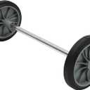 DOITOOL Garbage can Wheels Replacement 8 Inch Rubber Small Wheel Set with 19.68 Inch Hollow Shaft for Trash Bin Mobility and Quiet Operation