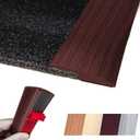 Floor Transition Strip Self Adhesive Carpet Wood Tile Vinyl Flooring Laminate Transition Cover Edge Trim Gap Doorway Threshold for Uneven Floors Heights Within 5 mm (120 inches, Red Wine)
