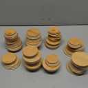 40 Pieces Bamboo Mason Jar Lids Storage Canning Jar Lids 20 Pcs Regular Mouth 20 Pcs Wide Mouth Reusable Wooden Mason Container Sealing for Home Kitchen Wedding, 2 Sizes