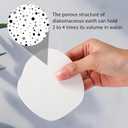 2 x Diatomaceous Earth Coasters Set of 4Cool Absorbent Quick-Dry Drink Coasters for Desks, Cute Modern Stone Design with Stylish White Aesthetic (4, White)