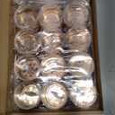 30 Sets Mini Crown Candy Boxes with Thank You Tags and Twine Plastic Candy Storage Boxes for Wedding Baby Shower Princess Birthday Party Supplies(Rose Gold and Clear,Crown Style)