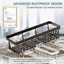 Veken Shower Caddy 6-Pack, Advanced Rustproof Design, No Drilling Adhesive Shelves, Rack with Soap Holder, Large Capacity Bathroom Organizers and Storage, Wall-Mounted Kitchen & Home Decor, Black