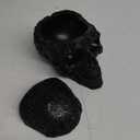 Spooky Human Skull Ashtray with Cover for Scary Halloween Decorations and Decorative Skulls & Skeletons Figurines As Gothic Smoking Room Decor Gifts for Smokers by Home-n-Gifts