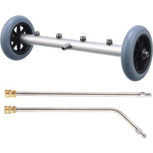 16 Inch Undercarriage Pressure Washer Attachment, Pressure Washer Undercarriage Cleaner, Under Car Washer Attachment with 3 Extension Wand, 4000 PSI