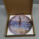 ArtSocket Wooden Wall Clock Silent Non-Ticking, Wood Old Retro Vintage Wooden Round Rustic Coastal Wall Clocks Decor for Home Kitchen Living Room Office, Battery Operated(10 Inch)
