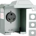 RVGUARD 30 Amp 125 Volt RV/EV Power Outlet Box, Enclosed Lockable Weatherproof Outdoor Electrical NEMA TT-30R Receptacle Panel, ETL Listed