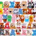 38 Pack Mini Stuffed Animals, Small Stuffed Animals Bulk, Plush Bulk Keychain for Kids, Classroom Treasure Box, Claw Machine Toy, Easter Basket Stuffers, Carnival Prizes Gift
