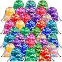Amylove Camouflage Camo Drawstring Bags Party Favor for Kids Colorful Tie Dyed Party Gift Bag Goody Candy Bag Girls Boys Birthday Party Supply Toy Storage String Bag Travel Hike Camp Sport(24 Pack)