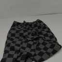 Womens Plaid Print Baggy Wide Leg Jeans High Waisted Straight Leg Denim Pants Chessboard Pattern Jeans Size 4
