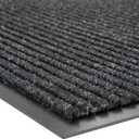 Front Door Mat, Heavy Duty Indoor Outdoor Doormat for Entryway, 60" x 36" Low Profile Outdoor Mats for Home Entrance, Stain and Fade Resistant Welcome Mat for High Traffic Area, Black