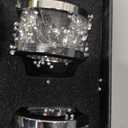Crystal Glass Napkin Holder Silver Diamond Napkin Rings Pack of 6 Pieces, Glam Crushed Diamond Table Settings Bling Serviette Buckles Cloth Holder