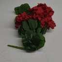 FOREST PRINCE 2 PCS 18" Artificial Geraniums for Outdoors, Red Geraniums Artificial Flowers Realistic Silk Flower for Home Garden Patio Wedding Table Centerpieces Indoor Decor, RubyRed