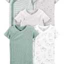 Simple Joys by Carter's unisex-baby 5-pack Side Snap Short-sleeve Bodysuit 0m
