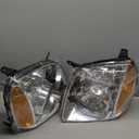 Headlights Assembly Replacement for 2007 2008 2009 2010 2011 2012 2013 2014 GMC Yukon/ Yukon XL 1500 2500 Halogen Headlamp Factory Style,Driver and Paseenger Side