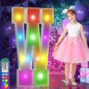 imprsv 4FT Colorful Marquee Letters W, 18 Colors Large Light up Letters Alphabet Sign with Remote, Large Marry Me Sign, Birthday Party Decorations Anniversary Wedding Decoration