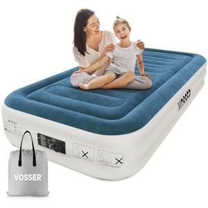 Amazon.com: VOSSER Twin Air Mattress with Built-in Pump,Fast & Easy Inflation/Deflation Inflatable Mattress, Foldable Blow Up Mattress with Storage Bag, Inflatable Bed for Home, Camping & Guests : Home & Kitchen