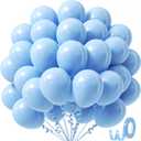 Awenztech Light Blue Balloons 12 inch, Pastel Blue Latex Balloon 50pcs Party Balloons for Graduation Baby Shower Gender Reveal Wedding Birthday Party Decorations