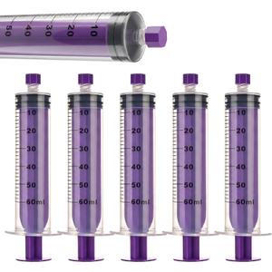 60ml Large Syringe with Screw Cap, 30 Pack | 60cc, Liquid Feeding, Science Lab, Measurement, Individually Sealed Packed