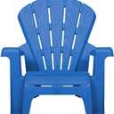 Little Tikes Kids Garden Chair 2 Pack in Blue, Outdoor Toddler Activity Adirondack Chairs for Picnic, Garden, Patio, Backyard & Beach, Outdoor Chair Set