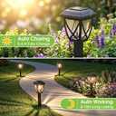 Greluna Solar Pathway Lights Outdoor 10 Pack, Auto On/Off Waterproof Solar Garden Lights, Energy Saving LED Landscape Outside Lights for Yard, Walkway, Patio & Driveway Decor