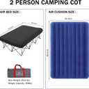 KAMPKEEPER Camping Cot,Camping Cots for Adults,Folding Camping Cot with Inflatable Air Mattress and Carry Bag,for Outdoor Travel Camp Beach Vacation (not Included The Airpump)