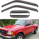 in-Channel Window Visors Rain Guards Shield for 1999-2011 Ford Ranger SuperCab, Window Vent Wind Deflectors Visors Shades for 1999-2008 Mazda B3000, 1999-2010 Mazda B4000 Extended Cab
