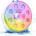 Magnetic Floating Shower Lights with Remote - LUXJET 1 Pack RGB Color IP68 Waterproof Rechargeable Battery Operated Underwater Pool Lights for Christmas, Halloween Decor, Spa, Bath, Fountains