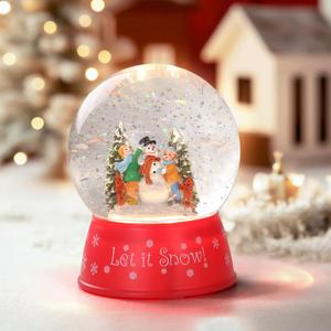 120mm Christmas Snow Globe Lamp - Snowman Globle Musical Holiday Decoration Xmas Tree & Snowman with Timer, USB Power, Festive Room Light, Best Gift for Christmas,New Year (The Child and the Snowman)