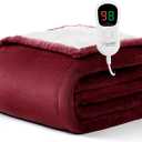 Heated Blanket Electric Throw, 50" x 60" Heating Blanket with 5 Levels & 10 Hours Auto Off, Extremely Soft Flannel Warm Blanket Gifts OverHeat Protection, ETL Certified Machine Washable