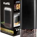 Kaffe Glass Coffee Canister (16oz) w/Airtight Lid - Click to Release Seal - BPA Free Glass & Stainless Steel - Elegant Kitchen Storage Container for Coffee, Nuts, Rice, Flour, Sugar, Tea, Cereal