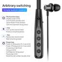 LANDIBO Wireless Waterproof Sports Earphones with 100 Hours of Playback time, Bluetooth Earphones with Microphone, in Ear Noise Reduction, Used for Gym Running and Exercise (Y10)