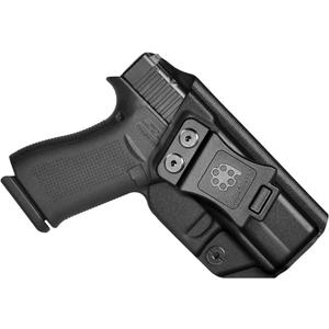 Amberide KYDEX Holsters for Glock 43/43X & 43X MOS | Adjustable Cant | Inside & Outside Waistband Concealed Carry Options | IWB & OWB for Ultimate Comfort & Stability (Right Hand Draw)