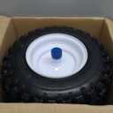 AR-PRO 13x4.10-6 Snow Blower Tire Assembly, 4PR Tubeless Tire with Steel Rim, 3/4" Bore Hole & 4.2" Offset Hub, Compatible with Ariens 07101238 (2-Pack)